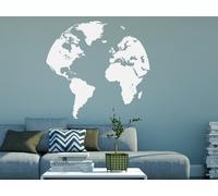 Sticker Mappemonde Globe Terrestre - Nombreuses tailles et couleurs disponibles