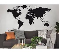 Sticker Mappemonde - Nombreuses tailles et couleurs disponibles