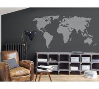 Sticker Mappemonde Radial Illusion - Nombreuses tailles et couleurs disponibles