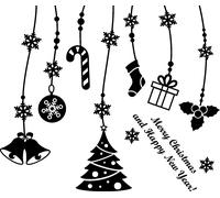 Sticker Merry christmas and happy new years