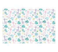 Sticker meuble enfant lamas et feuilles de palmiers