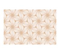Sticker meuble scandinave fleurs blanc et brun