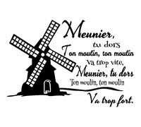 Sticker Meunier tu dors ton moulin va trop vite