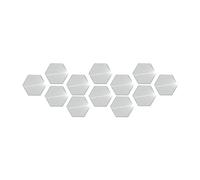 Sticker Miroir Mural Hexagone Miroir Stickers Muraux Grand 12 Pcs/ensemble 3d Art Diy Auto-adhésif Amovible Décor À La Maison(Silver,10cm)