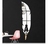 Sticker miroir plume 120 x 30 cm - Autocollants stickers adhésifs effet miroir