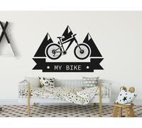 Sticker Montagnes Bike personnalisable - Nombreuses tailles et couleurs disponibles