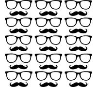 Sticker Motif lunettes et moustaches