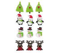 Sticker Mousse Personnages De Noël 3,5 À 5,1 Cm 12 Pièces