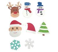 Sticker Mousse Personnages De Noël 5,3 À 10 Cm 50 Pièces
