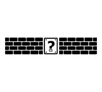 Sticker mur avec bloc point d'interrogation