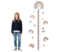 Sticker mural 3D arc-en-ciel pour chambre d'enfant, toise de mesure pour bébé et enfant, décoration murale, 180 cm