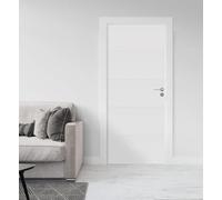 Sticker Mural 3D Blanc pour Porte - Papier Peint Trompe l'Oeil Autocollant de Décoration Salon Chambre Poster 95x210 cm a3428