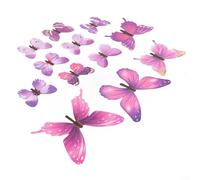 Sticker mural 3D en forme de papillon avec effet lumineux qui illumine les murs de la chambre à coucher, du salon et de la salle d'étude (3)