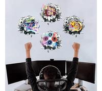 Sticker mural 3D Game pour chambre d'enfant garçon Sticker mural Gamer Zone de jeu Tableau mural pour chambre à coucher, chambre d'adolescent, jeu vidéo, décoration murale Cadeau