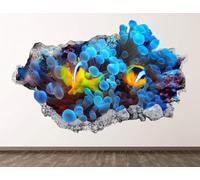 Sticker Mural 3D Guerrier Du Soleil De La Forêt Stickers Muraux Smashed Imperméable Tatouage mural pour enfants chambre salon salle de jeux pépinière décor à la maison 50x87cm
