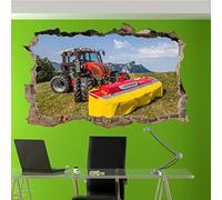 Sticker mural 3D Machines Agricoles Tracteur Stickers Muraux 3d Art Mural Home Office Shop Decor SE0 55x80cm