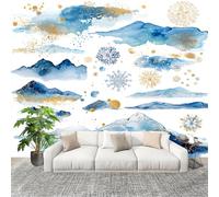 Sticker Mural 3D Papier Peint Panoramique Illustrations De Paysages D'Hiver Peler Et Coller Fresque Murale 350x256 cm Blanc Papier Peint Photo Créatif enfants DIY Salon intérieure Bureau Crèche