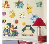 Sticker mural 3D Pokémon Pikachu, décoration murale pour chambre, salon, porte, salle de bain, cuisine. Autocollants PVC mignons, affiches, papiers peints, décoration d'intérieur 64*30AnimalPapetier