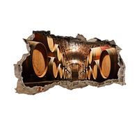 Sticker mural, 3D, pour chambre à coucher ou salon, motif de villes et paysage, h x l : 60 x 100 cm, (WL60 cave à vin)