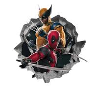Sticker mural 3D Wolverine et Deadpool Anime pour chambre d'enfant, décoration murale de fond de chambre d'enfant, autocollant mural, décoration murale, autocollant d'anime, poster d'anime,