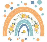 Sticker mural arc-en-ciel, décoration murale pour chambre de fille, compatible avec une décoration personnalisée, autocollants en vinyle amo