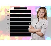 sticker mural ardoise calendrier avec craie liquide blanche - avec emballage - idéal cadeau