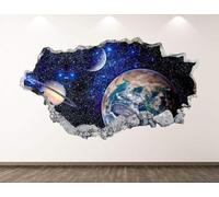 Sticker Mural Art Tatouage Muraux 3D Brique Espace De L'univers Stickers muraux amovibles Affiche auto-adhésive Tattoo Kids Sticker Mural Boy Nursery Bedroom Decor 50x87cm