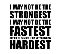 Sticker mural avec citation de motivation Citation Art mural Le plus rapide Le plus dur Décalque Sport Fitness Autocollant en vinyle pour bureau-XL-92x101cm-Black