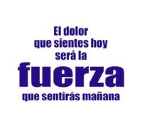 Sticker mural avec citation inspirante en espagnol Fitness Celui que vous ressentez aujourd'hui Soyez la force que vous ressentirez demain-XL-88x123cm-Dark Blue
