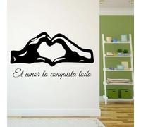Sticker mural avec citations d'amour de la famille espagnole pour salon, chambre à coucher, chambre d'enfant