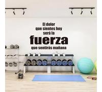 Sticker mural avec citations de motivation pour la salle de sport : la personne que vous ressentez aujourd'hui sera la force que vous ressentirez demain