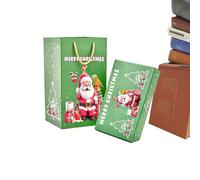 Sticker mural avec Père Noël - Sticker mural avec Père Noël, art 3D pour les vacances, ensemble d'autocollants pour le couvercle de toilette, décorations détacher et coller avec un design facile à