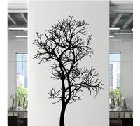 Sticker mural branche d'arbre autocollant mural bureau autocollant mural chambre décoration d'intérieur, noir, 120 cm de haut x 77 cm de large