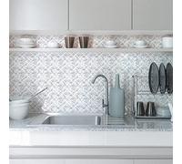 Sticker Mural Carrelage adhésif Cuisine Salle de Bain - 24 Stickers Carreaux DE Ciment Authentiques RENIA - 24stickers10x10cm