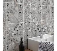 Sticker Mural Carrelage adhésif Cuisine Salle de Bain - 24 Stickers CARRELAGES MARBRE DE Piura - 24stickers10x10cm