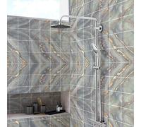 Sticker Mural Carrelage adhésif Cuisine Salle de Bain - 60 Stickers CARRELAGES MARBRE Gris DE EL TANQUO - 60stickers15x15cm