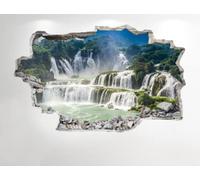 STICKER MURAL CASCADE 3D LOOK - FORREST BEDROOM LOUNGE NATURE WALL STICKER Z95