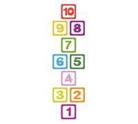 Sticker mural chiffres - 10 pièces, 1 à 10 jeu saut design pour chambre enfant salle classe salon - Type sticker chiffre Étiquette
