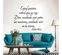 Sticker mural chrétien espagnol pour salon, chambre à coucher, Jésus Seigneur, verset de la Bible, autocollant mural pour cuisine, décoration de la maison