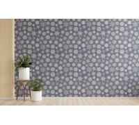 Sticker Mural Credence Fleur Flocon Cuisine Lumineux Original Creatif | Decor mural anti-UV, couleurs qui ne deteignent pas. Format : 45x200 cm. Ambiance Fleur et Flocon pour Cuisine.