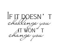 Sticker mural de fitness Si cela ne vous met pas au défi, cela ne vous changera pas. Vinyle de fitness en classe-S-37x56cm-Black
