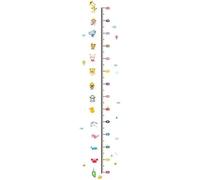 Sticker Mural de Mesure de Taille pour Garçon Fille, Motif Animal Cartoon | PVC Réutilisable, Échelle Graduée Intégrée, Décor Ludique pour Chambre D’garçon Fille, Crèche et Salle de Bain