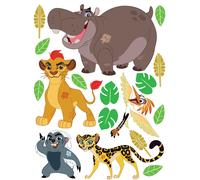 Sticker mural Disney La garde des lions brun, jaune et vert - 600157 - 65 x 85 cm