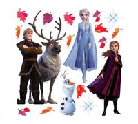Sticker mural Disney La Reine des Glaces bleu, marron et violet - 600232 - 30 x 30 cm
