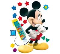 Sticker mural Disney Mickey Mouse jaune, rouge et bleu - 600186 - 65 x 85 cm