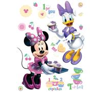 Sticker mural Disney Minnie Mouse & Daisy Duck rose et violet - 600184 - 65 x 85 cm