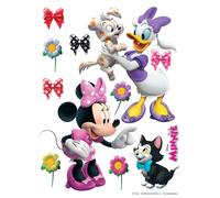 Sticker mural Disney Minnie Mouse & Daisy Duck rose, rouge et violet - 600136 - 65 x 85 cm