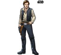 Sticker mural Disney Star Wars Han Solo XXL gris, marron et beige crème - 612424 - 127 x 196 cm