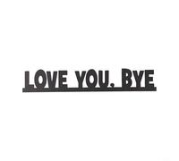 Sticker mural en bois « Love You Bye » conçu pour les coins de cadre de porte, les surfaces d'entrée ou la décoration de la maison