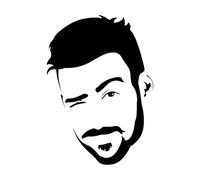 Sticker mural en forme de panneau de salon de coiffure, décoration murale pour vitrine de magasin, portrait d'homme barbu, salon de coiffure-XL-84x116cm-Black